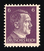 6pf Anti-German Propaganda, American Propaganda Forgery of Hitler Issue (Mi. 15, CV $60, MNH)
