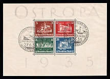 1935 Third Reich, Germany, Souvenir Sheet 'OSTROPA' (Mi. Bl. 3, Special Cancellations, CV $1,450)