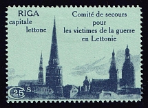 1916 25c Riga, Committee to Help Victims of the War in Latvia