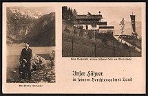 1935 'Our Fuehrer in his Berchtesgaden area', Propaganda Postcard, Third Reich Nazi Germany