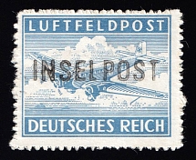 1944 Island Rhodes, Military Mail INSELPOST, Germany (Mi. 8 B I, CV $520, MNH)