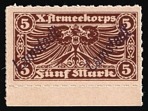 5M, Lamstedt, WWI X Army Corps, Germany (Thick Paper, Margin)