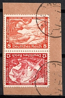 1933 Third Reich, Germany, Wagner, Tete-beche, Zusammendrucke (Mi. SK 20, Canceled, CV $160)