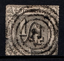 1865 1/4sgr Thurn und Taxis, German States, Germany (Mi. 35, Canceled, CV $650)