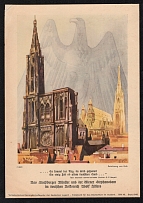 1940 'The Strasbourg Minster and St. Stephen's Cathedral in Vienna', Alsace, German Occupation, Germany, Commemorative Sheet, German Occupation of France