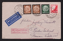 1934 (13 Sep) Germany, Third Reich cover from Schonau to Dresden, with airmail handstamp