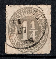 1867 1 1/4s Schleswig, German States, Germany (Mi. 18 c, Canceled, CV $80)