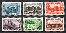1950 25th Anniversary of Uzber SSR, Soviet Union, USSR, Russia (Zv. 1398 - 1403, Full Set, MNH)