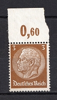 1933 3pf Third Reich, Germany (Control Number, Mi.482 P OR, CV $520, MNH)