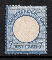 1872 7kr German Empire, Small Breast Plate, Germany (Mi. 10, Signed, CV $1,300-$4,160)