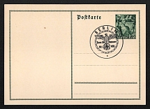 1938 Berlin Postmark, Propaganda Postcard, Third Reich Nazi Germany