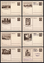 1940 Hindenburg, Third Reich, Germany, 8 Postal Cards