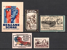Germany, Stock of Rare Cinderellas, Non-postal Stamps, Labels, Advertising, Charity, Propaganda