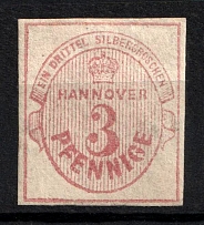 1859 3pf Hannover, German States, Germany (Mi. 13 a, Sc. 16, Signed, CV $130)