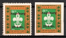 1946 Augsburg, Lithuania, Baltic DP Camp, Displaced Persons Camp (Wilhelm 4 A, 4 B, CV $100, MNH)