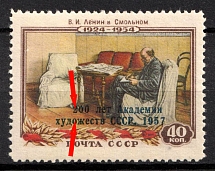 1958 40k 200th Anniversary of The Academy of Art of The USSR, Soviet Union, USSR (Zag. 2055 Ta, '2' over 'O', Full Set, CV $450)