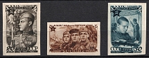 1947 29th Anniversary of the Soviet Army, Soviet Union, USSR (Imperforated, Full Set, MNH)