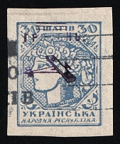 1920 Ukraine 'Airmail' on 30 Shahi, Unofficial Issue (Proof Specimen, Rare, MNH)