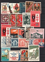 Germany, Stock of Cinderellas, Non-Postal Stamps, Labels, Advertising, Charity, Propaganda (#96A)