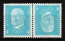 1932 4pf Weimar Republic, Germany, Tete-beche, Zusammendrucke (Mi. K 9, CV $70, MNH)