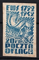 1942 20f Woldenberg, Poland, POCZTA OB.OF.IIC, WWII Camp Post (Fi. 11ay)