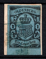1859 1gr Oldenburg, German States, Germany (Mi. 6, Signed, Canceled, CV $80)