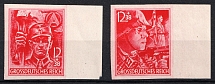 1945 Third Reich, Last Issue, Germany (Imperforate, Full Set, MNH)