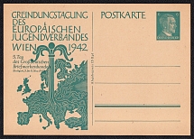 1942 Foundation Day of the European Youth Organization, Vienna, Austria, Third Reich, Germany, Postal Card
