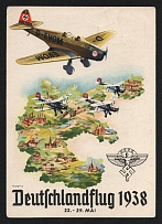 1938 'German flight 1938', Propaganda Postcard, Third Reich Nazi Germany