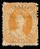 1860-61 R Queensland, Australia (SG 20, CV $180)