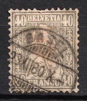 1880 (23 Dec) 40c Switzerland (Mi. 34, Canceled, CV 180)