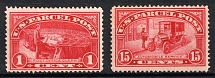 1913 Parsel Post Stamps, United States, USA (Scott Q1, Q7, CV $180, MNH)