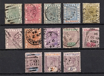 1884-1902 Gold Coast, British Сolonies, Group of Stamps (Canceled, CV $60)