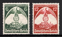 1935 Third Reich, Germany (Mi. 586 x - 587 x, Full Set, CV $30, MNH)