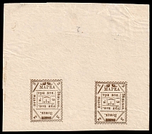 1898 3k Zenkov Zemstvo, Russia (Schmidt #36I, Guter-pair, CV $100, MNH)