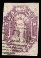 1860 6p Tasmania, Australia (SG 48, Canceled, CV $110)
