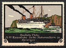SMY Hohenzollern Imperial Yacht in Norway,  Fleet, Germany, Stock of Rare Cinderellas, Non-postal Stamps, Labels, Advertising, Charity, Propaganda