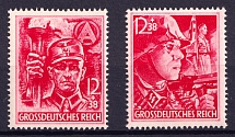 1945 Third Reich, Last Issue, Germany (Mi. 909 - 910, Full Set, CV $120, MNH)