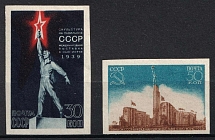 1939-40 The USSR Pavilion in the New York World Fair, Soviet Union, USSR (Imperforate, Full Set, MNH)