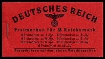 1941 Complete Booklet with stamps of Third Reich, Germany, Excellent Condition (Mi. MH 48, CV $170)