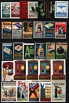 Germany, Stock of Rare Cinderellas, Non-postal Stamps, Labels, Advertising, Charity, Propaganda (#54)