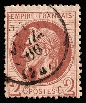 1862 2c France (Mi 25, Canceled, CV $30)