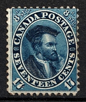 1859 17c British Canada, Canada (SG 42, CV $2,100)