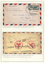 1941 (12 Aug) United States, Third Reich Censored Cover on Exhibition Sheet to Berlin via Frankfurt Test Center, Germany Rare Censorhip