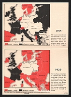 1939 'Map of the Blockade of Germany', Third Reich Propaganda, Postcard, Nazi Germany
