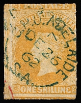 1861 1S South Australia (SG 38, Canceled, CV $50)
