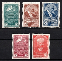 1940 100th Anniversary of the Tchaikovsky's Birthday, Soviet Union, USSR, Russia (Zv. 656 - 660, Full Set)