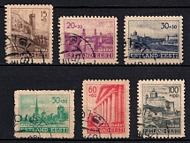 1941 German Occupation of Estonia, Germany (Mi. 4 - 9, Full Set, Canceled, CV $70)