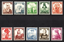 1935 Third Reich, Germany (Mi. 588 - 597, Full Set, CV $160)