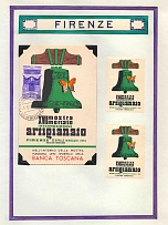 1953 Exhibition, Florence, Italy, Stock of Cinderellas, Non-Postal Stamps, Labels, Advertising, Charity, Propaganda, Postcard (#677)